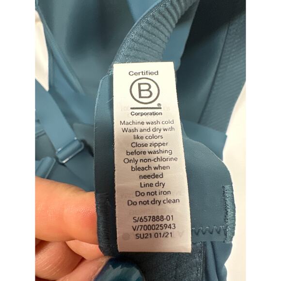 Athleta 34DD Advance Zip Front High Impact Sports Bra Zipper Running Gym - Picture 6 of 7